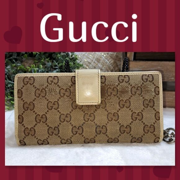 Authentic Gucci GG Canvas and Leather Wallet - Picture 1 of 16
